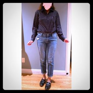 Striped Collared Long Sleeve